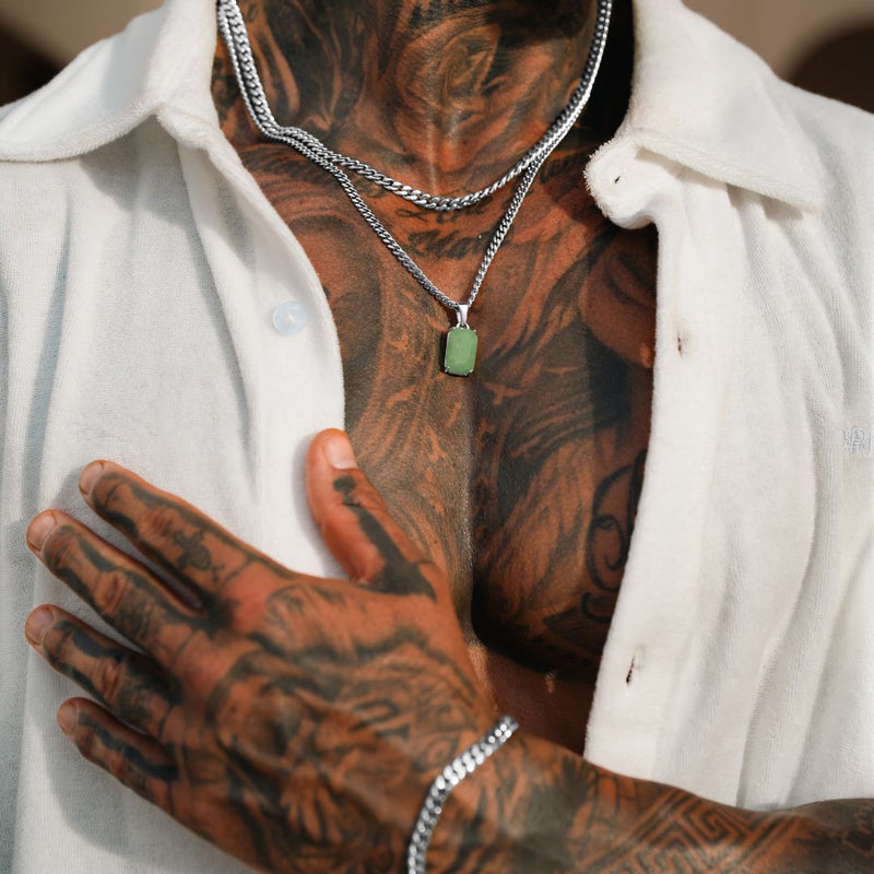 Silver Aventurine x Cuban Set - VIRAGE London