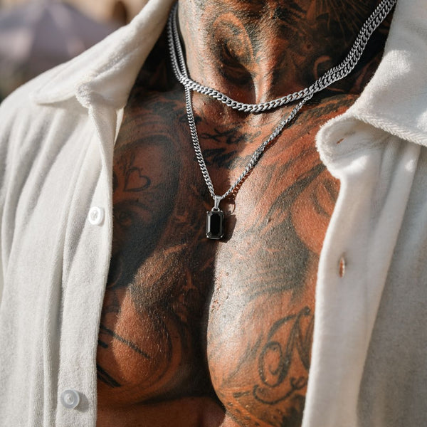 Silver Onyx Pendant - VIRAGE London