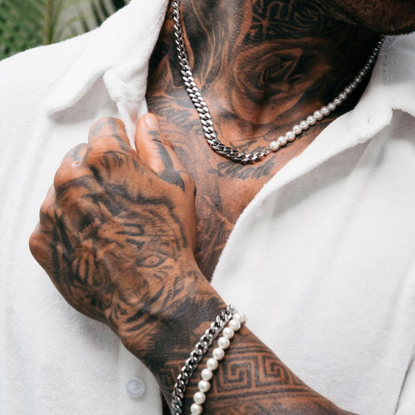 Silver Pearl x Cuban Set - VIRAGE London