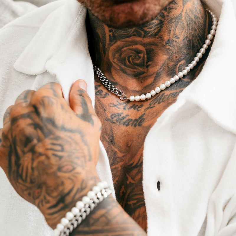 Silver Pearl x Cuban Chain - VIRAGE London