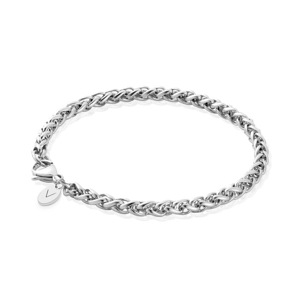 Silver Wheat Bracelet 5mm - VIRAGE London