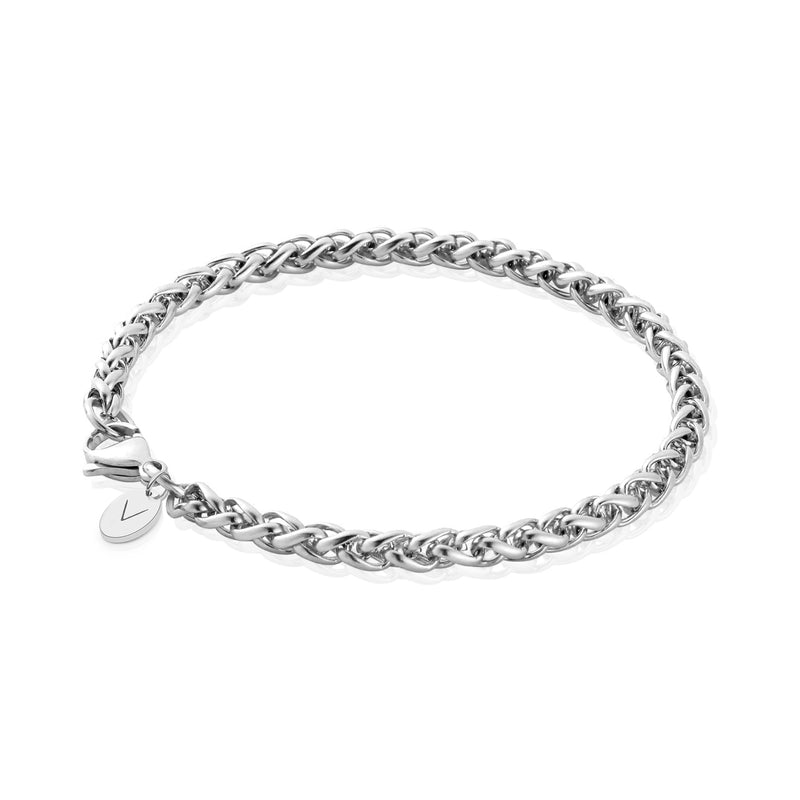 Silver Wheat Bracelet 5mm - VIRAGE London