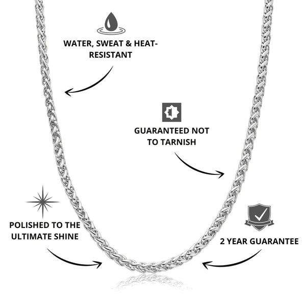Silver Wheat Chain 5mm - USPs - VIRAGE London
