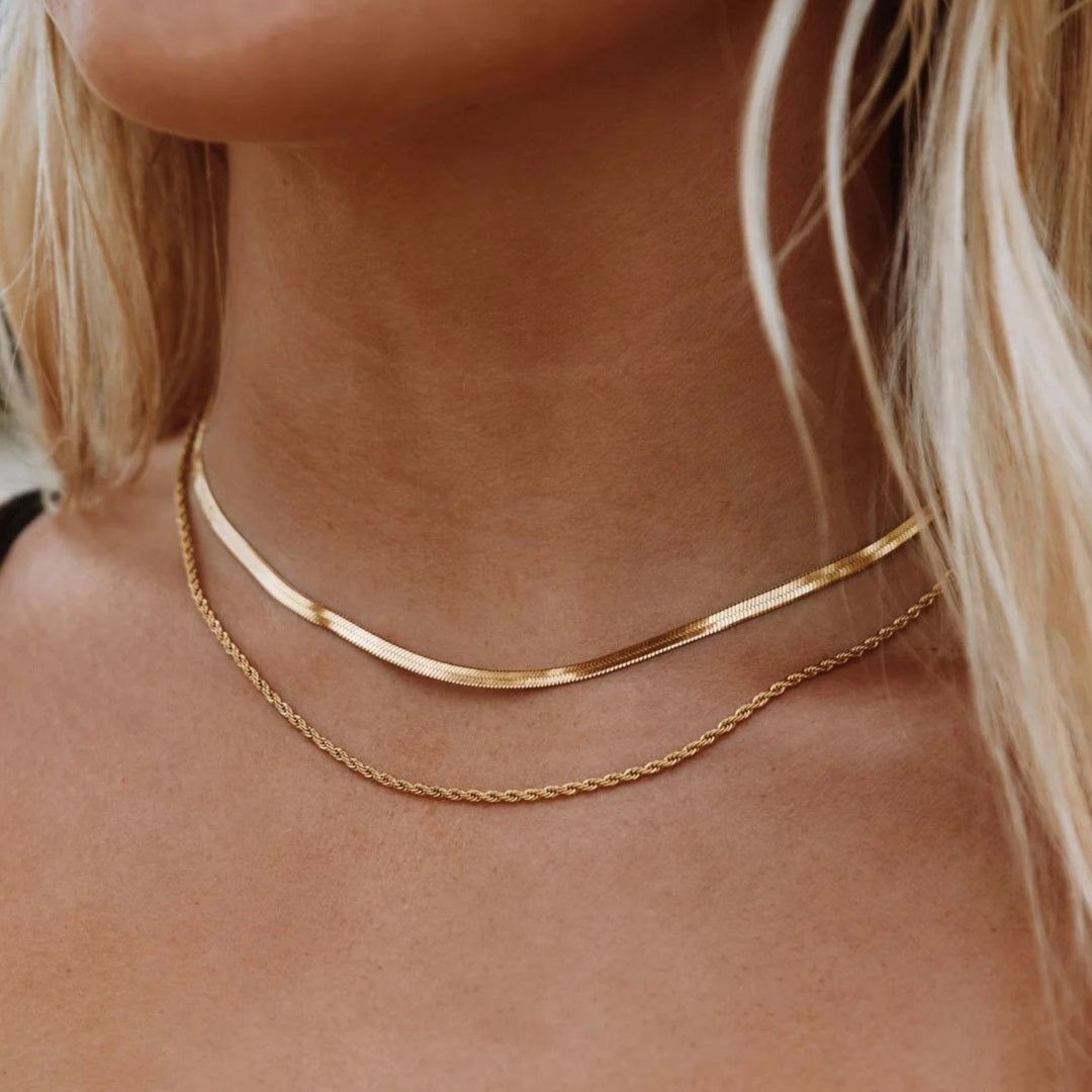 Women's Snake & Rope Layered Set Gold | VIRAGE London