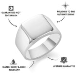 Silver Square Signet Ring - USPs - VIRAGE London, 5061034731839