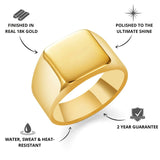 Gold Square Signet Ring - USPs - VIRAGE London