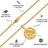 Gold St Christopher Pendant - USPs - VIRAGE London