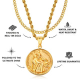 Gold St Christopher x Cuban Set - USPs - VIRAGE London, 1205