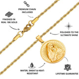 Gold St Mary Pendant - USPs - VIRAGE London
