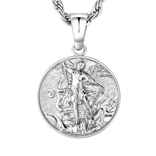 Silver St Michael Pendant - VIRAGE London