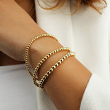 Stackable Beaded Bracelet Gold - VIRAGE London