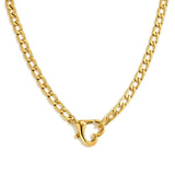 Statement Heart Chain Necklace Gold - VIRAGE London