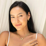 Statement Heart Chain Necklace Gold - VIRAGE London