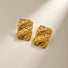 Vintage Hammered Square Earrings Gold - VIRAGE London