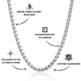 Wheat Chain Silver 3mm - USP's - VIRAGE London, 10030001020318