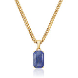 Gold Lapis Pendant - VIRAGE London