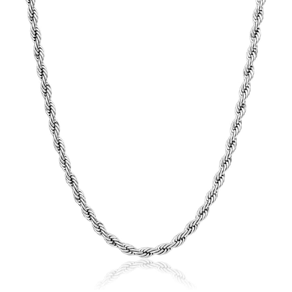 RAOING Silver925 Chain TYPE Ⅲ Silver 925 Rope Chain Silver 3mm | Men's Silver Rope Chain | VIRAGE London