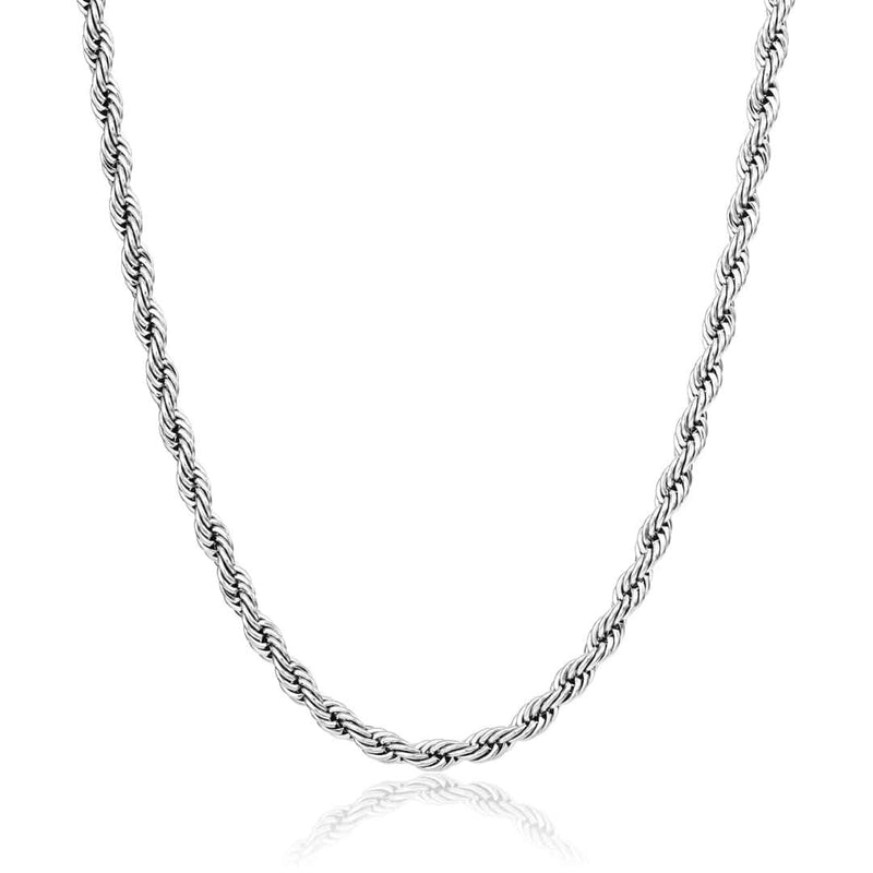 Rope Chain Silver 3mm | Men's Silver Rope Chain | VIRAGE London