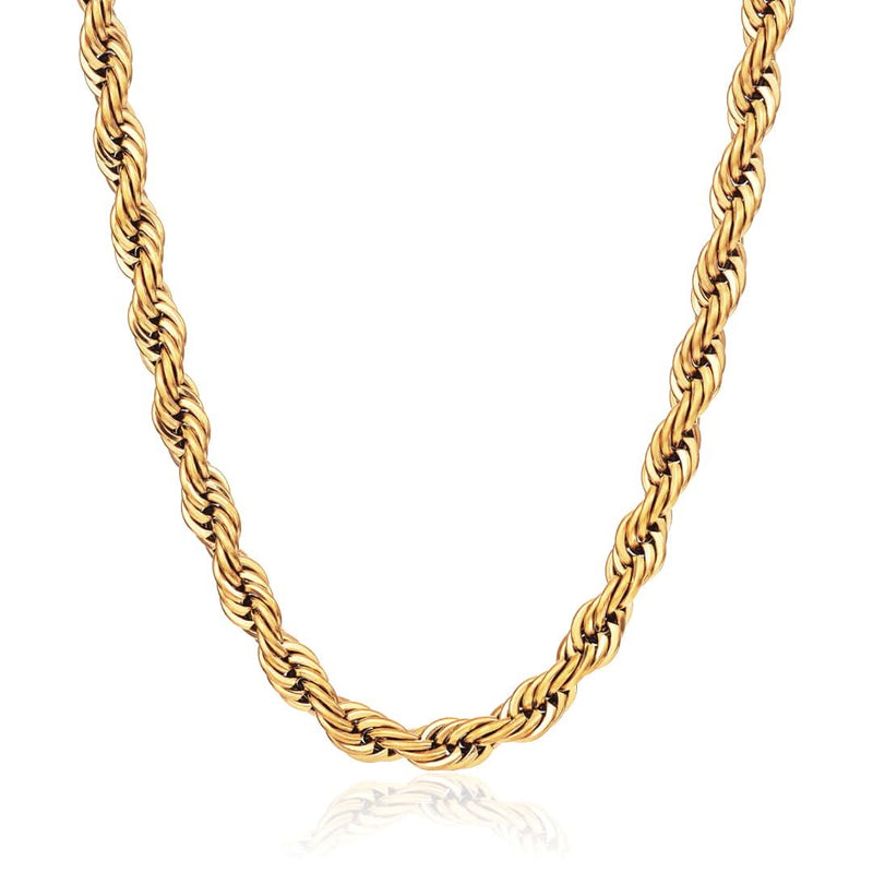 Men's Rope Chain Gold 5mm | VIRAGE London