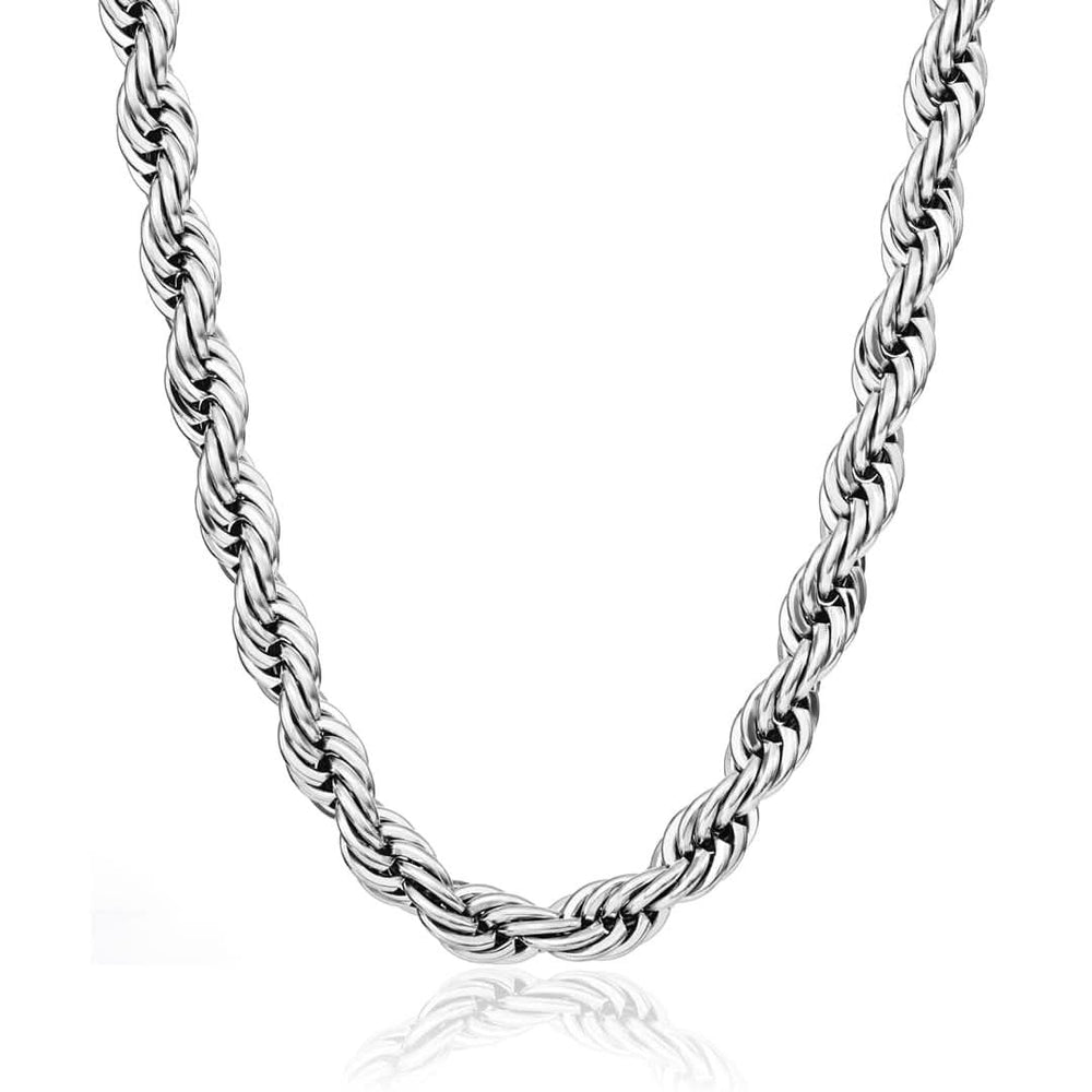 Rope Chain Silver 8mm | Men's Silver Rope Chain | VIRAGE London