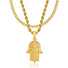 Gold Hamsa Pendant & Cuban Chain Set - VIRAGE London, 5401