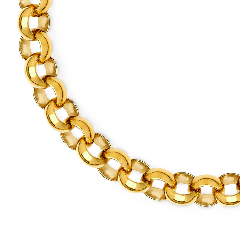 Gold Belcher Bracelet 8mm - VIRAGE London, 40100001010807