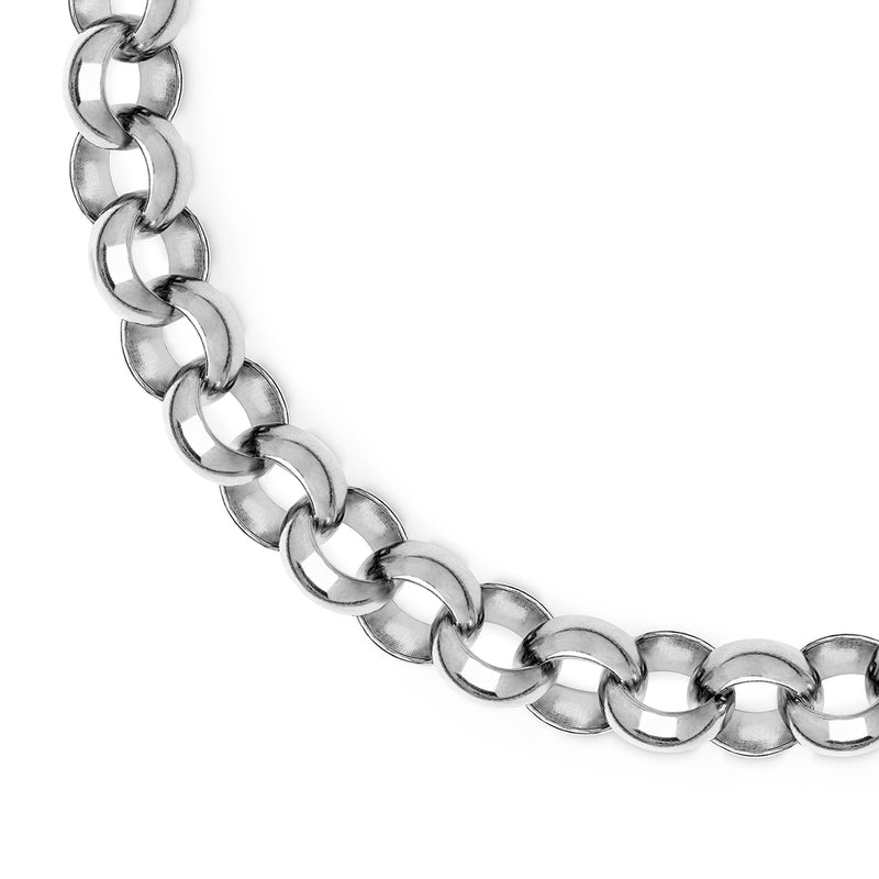 Silver Belcher Bracelet 8mm - VIRAGE London, 40100001020807