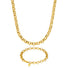 Gold Belcher Chain & Bracelet Set 8mm - VIRAGE London, 70100001010825