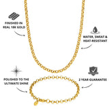 Gold Belcher Chain & Bracelet Set 5mm - USP's - VIRAGE London, 70100001010525