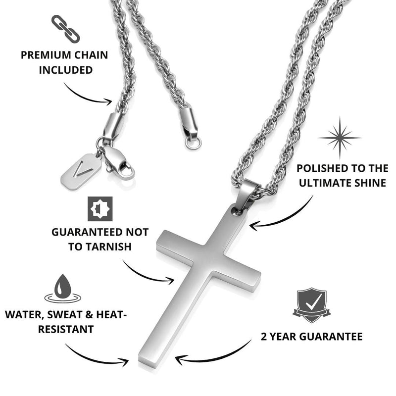 Silver Cross Pendant - USPs - VIRAGE London