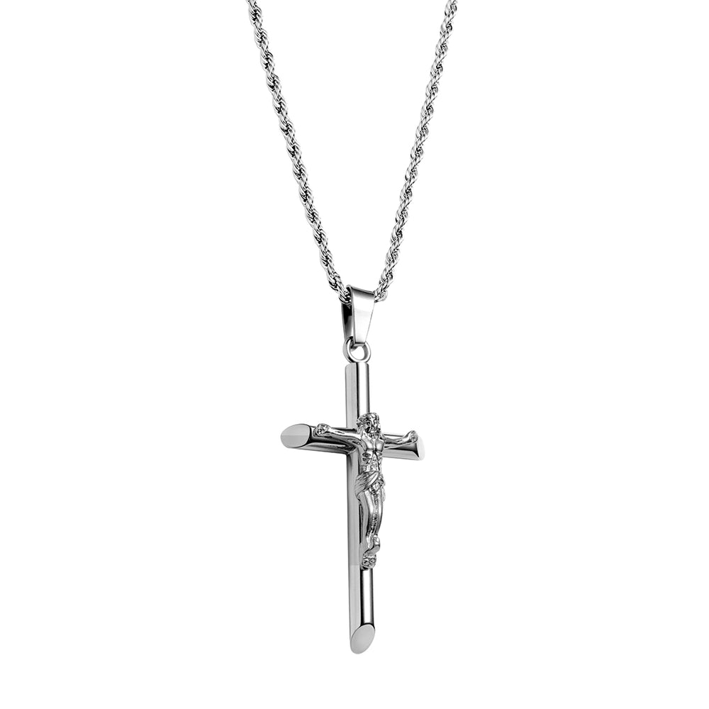Men's Silver Crucifix Pendant | VIRAGE London