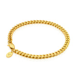 Gold Cuban Bracelet 5mm - VIRAGE London, 40010001010507