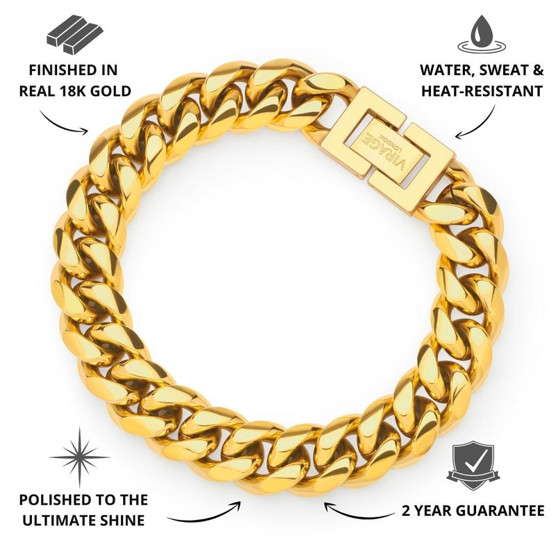 Male Men Silver and gold Moissanite Diamond Cuban Bracelet, Party at Rs  266250 in Surat