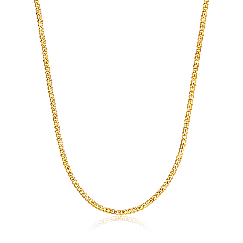 Micro Cuban Chain Gold 3mm - VIRAGE London