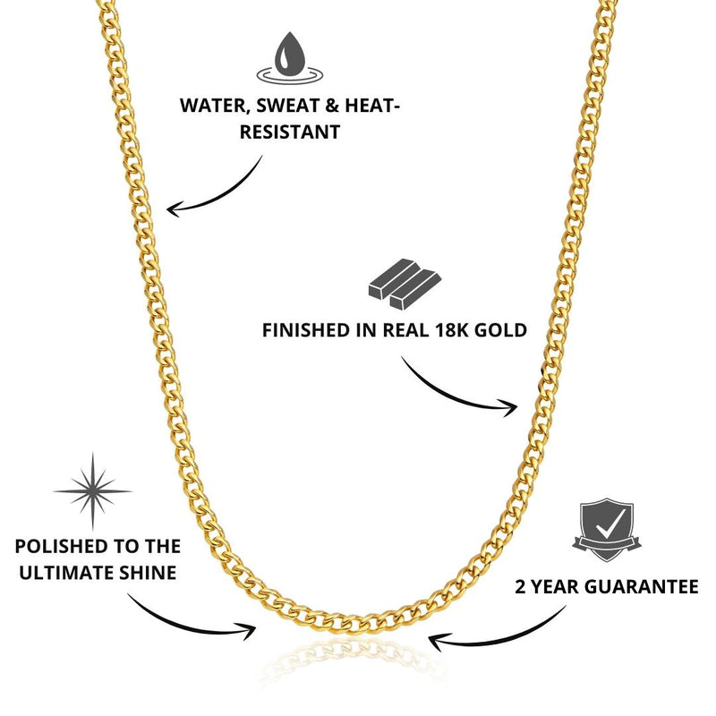 Cuban Chain Gold 5mm - USP's - VIRAGE London, 10010001010518