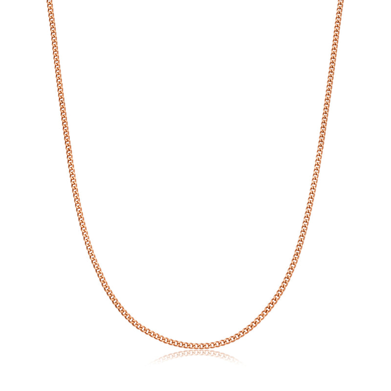 Curb Chain 2mm Rose Gold - VIRAGE London, 10050001070218