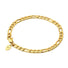 Gold Figaro Bracelet 5mm - VIRAGE London, 40040001010507