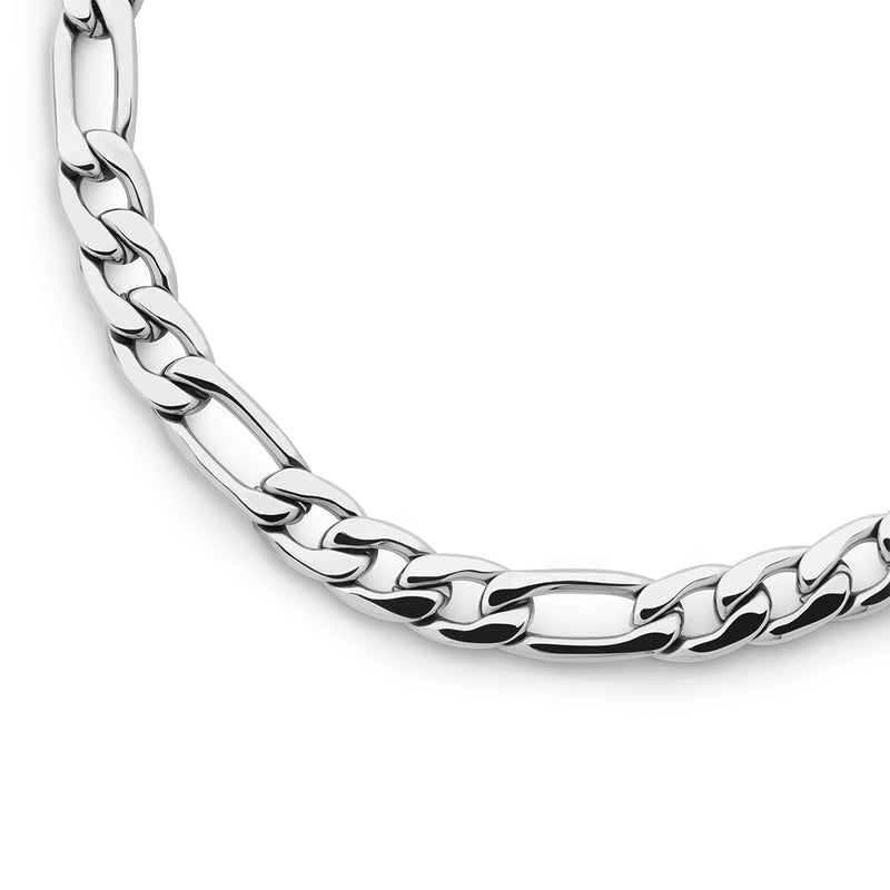 Silver Figaro Bracelet 5mm - VIRAGE London, 40040001020507