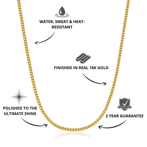 Franco Chain Gold 3mm - USP's - VIRAGE London, 10090001010318