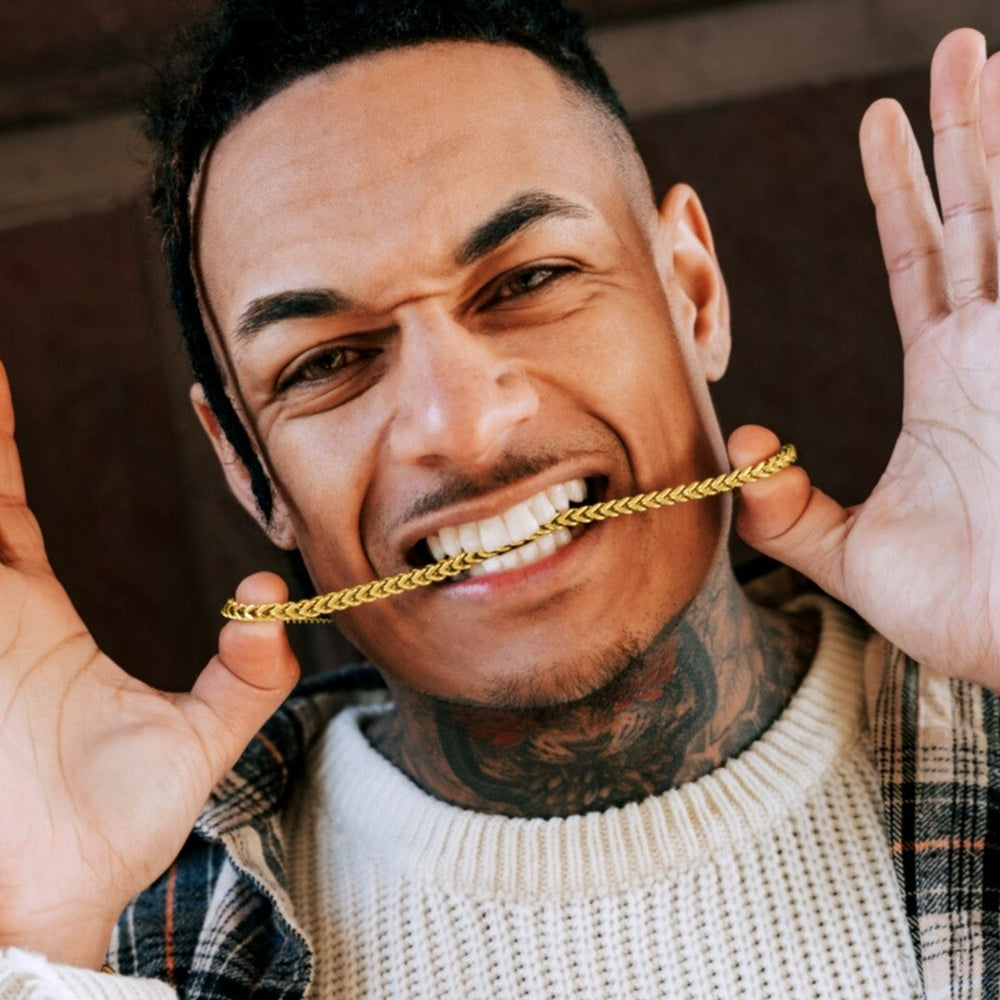 Mens's Franco Chain Gold 5mm | VIRAGE London