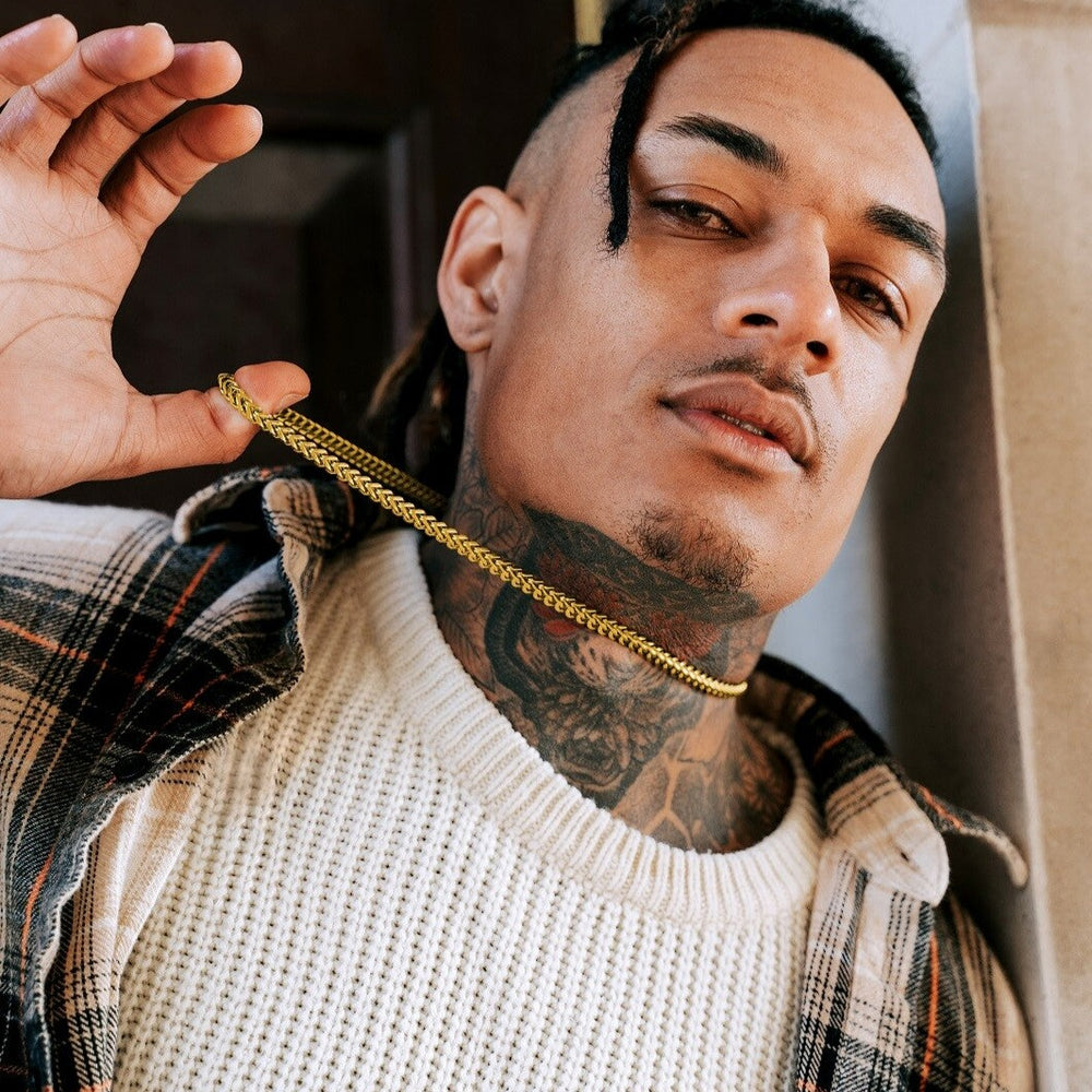 Mens's Franco Chain Gold 5mm | VIRAGE London