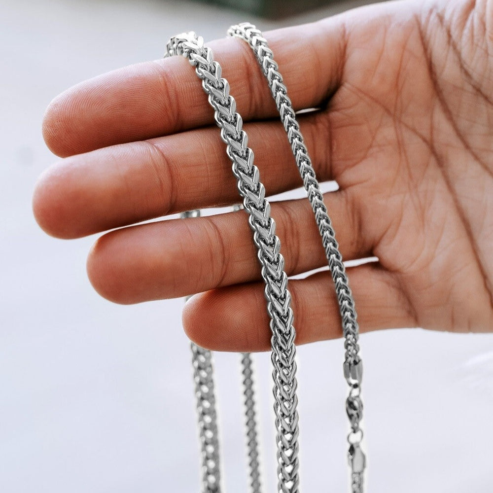 【VIRAGE London】国内発送 18K フランコチェーン 3mm 関送込 FrancoChainSilver5mm_3mm-