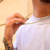 Gold Belcher Chain & Bracelet Set 5mm - VIRAGE London, 70100001010525