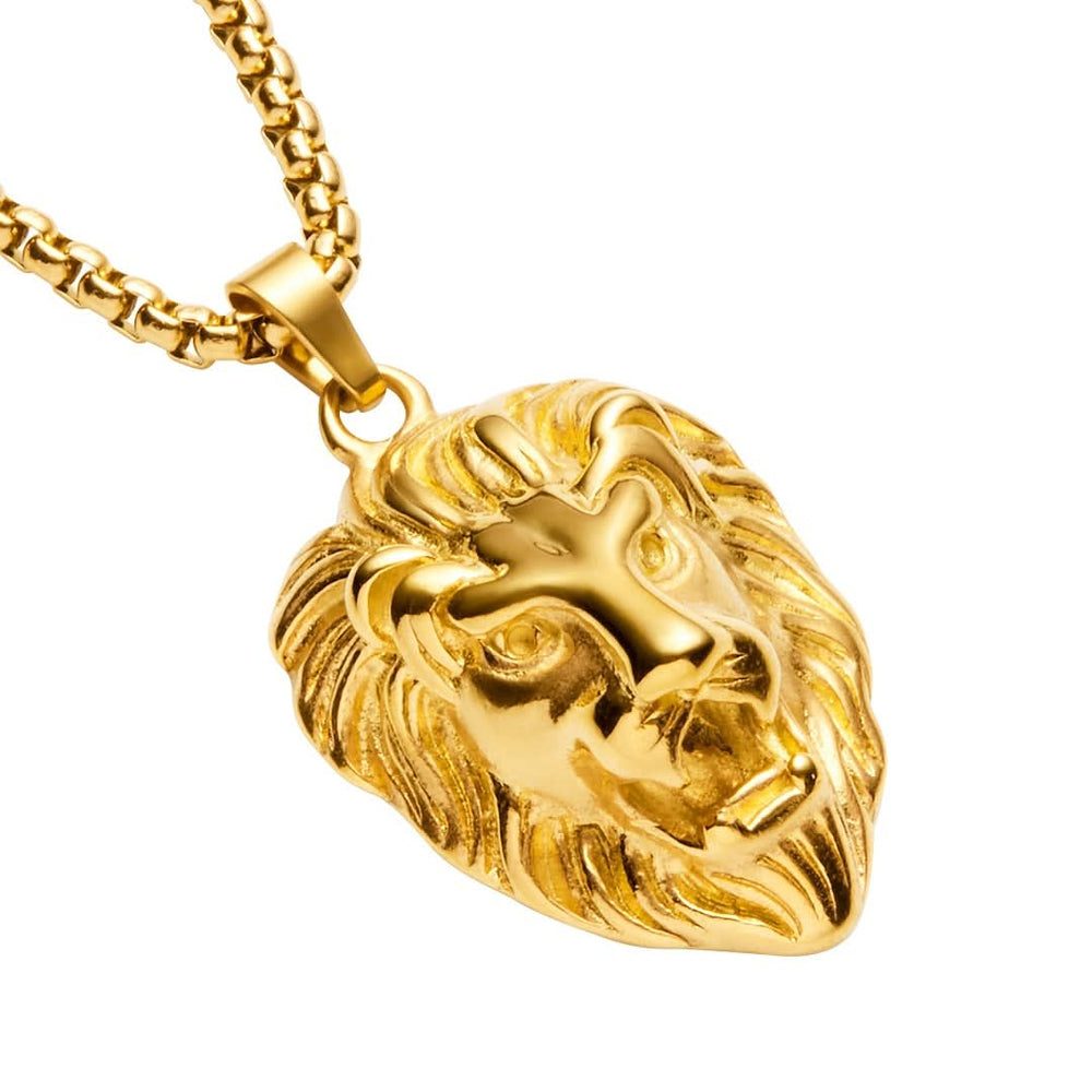 Men's Gold Lion Pendant | VIRAGE London