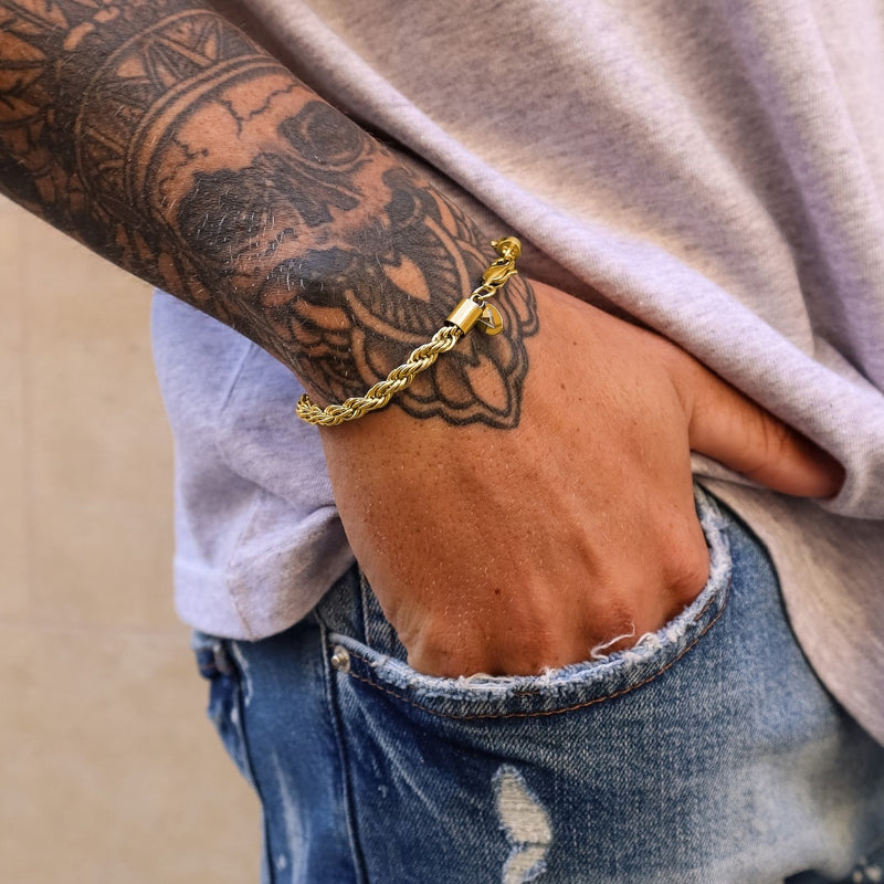 Gold Rope Bracelet 5mm - VIRAGE London, 40100001010507