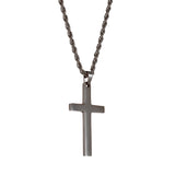 Gun Metal Cross Pendant - VIRAGE London