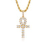 Gold Iced Ankh Cross Pendant - VIRAGE London, 30002012010000