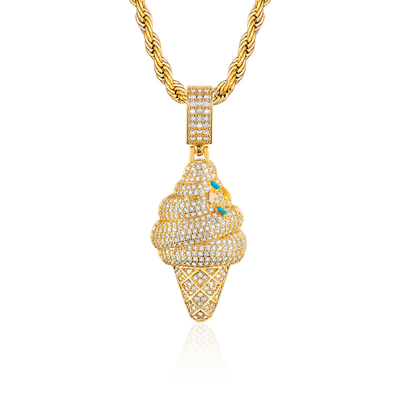 Gold Iced Cream Pendant - VIRAGE London, 20032902010000