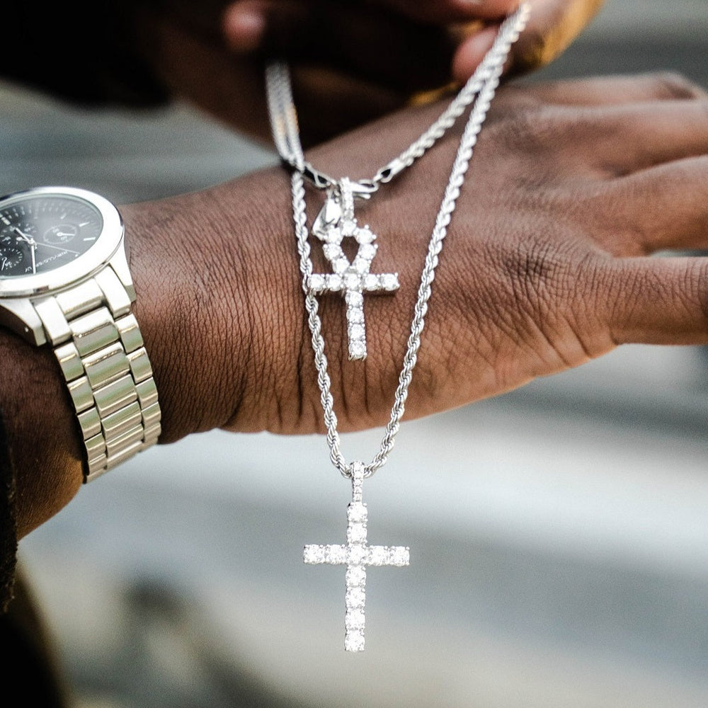 VIRAGE London アイスクロスペンダント ネックレス関税＆送料込 IcedCross_AnkhCrossPendant-