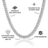 White Gold Iced Cuban Chain 12mm - USPs - VIRAGE London, 10010002031218